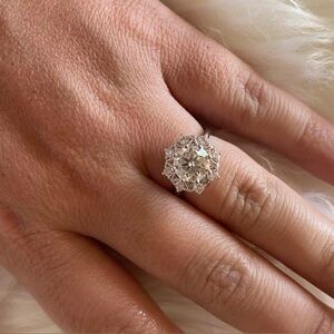 Moissanite Silver Ring